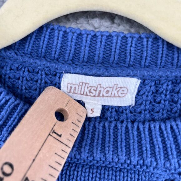 Milkshake Girls Periwinkle Blue Sweater with Shoulder patches - Picture 8 of 14